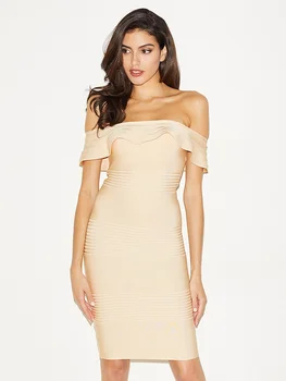 Beige and Red Color Ladies HL Bandage Dress Sexy Ruffles Slash Neck Mini Dress Off the Shoulder Bodycon Dress
Beige and Red Color Ladies HL Bandage Dress Sexy Ruffles Slash Neck Mini Dress Off the Shoulder Bodycon Dress