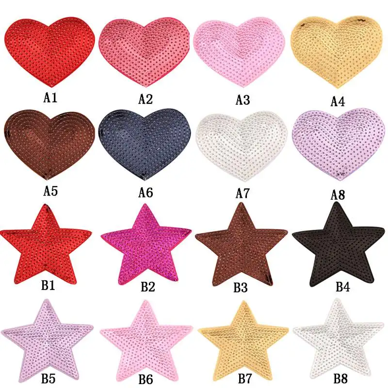 DIY Sequined Cloth Stickers Embroidered Love Five-Pointed Star Patch Clothing Sewing Accessories
DIY Sequined Cloth Stickers Embroidered Love Five-Pointed Star Patch Clothing Sewing Accessories