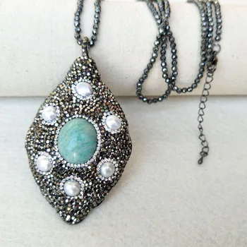 3 Strands Hematite beads Chains necklace Nature amazonite and Pearl Beads arrow Pendant Charms Jewelry necklaces For women NK285
3 Strands Hematite beads Chains necklace Nature amazonite and Pearl Beads arrow Pendant Charms Jewelry necklaces For women NK285
