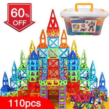 110pcs Magnetic Blocks Magnetic Designer Building Construction Toys Set Magnet Educational Toys For Children Kids Gift
110pcs Magnetic Blocks Magnetic Designer Building Construction Toys Set Magnet Educational Toys For Children Kids Gift