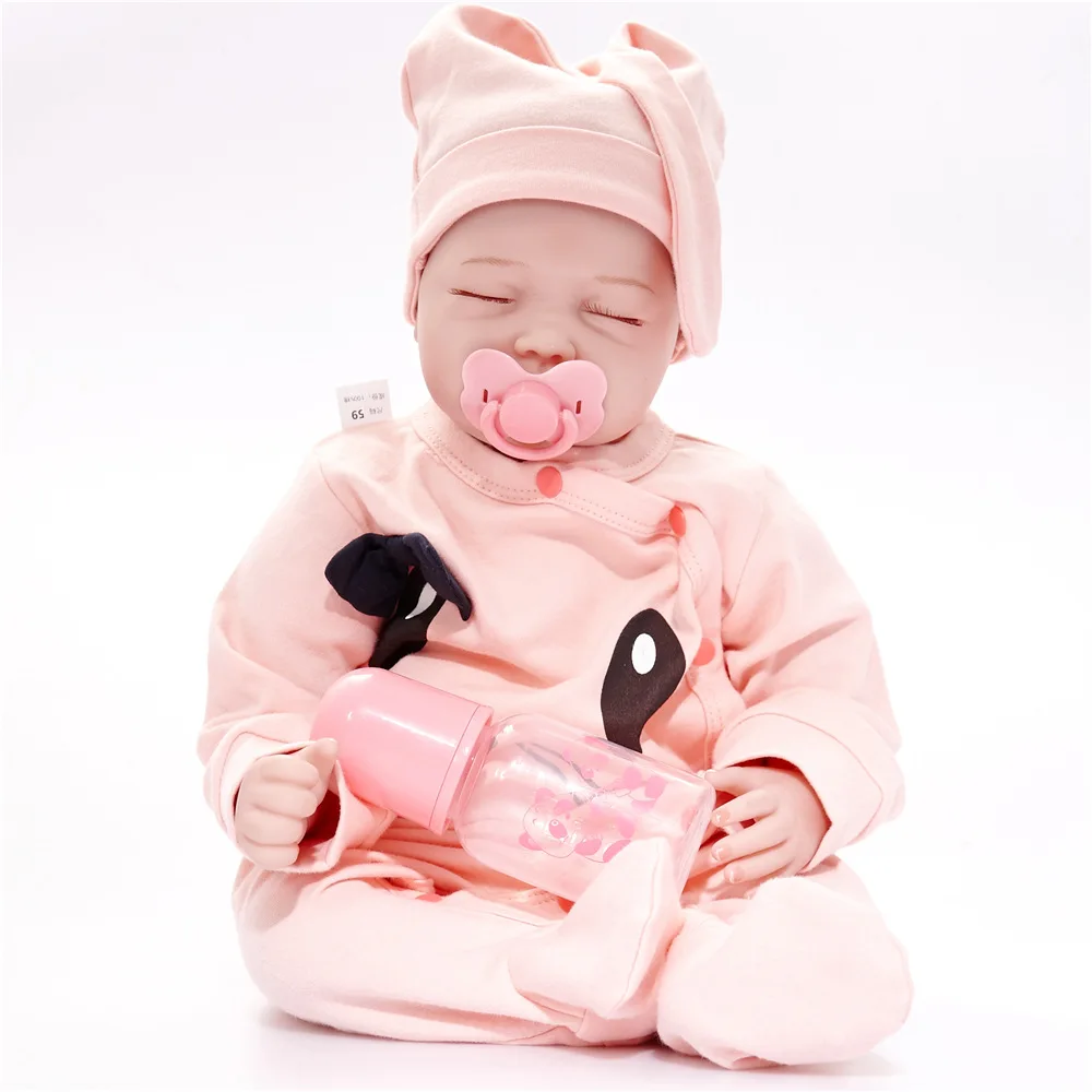 55cm Closed Eyes Newborn Baby Doll Soft Silicone Lovely Sleeping Reborn Dolls for Girl Kids Toy Birthday Christmas Gift
55cm Closed Eyes Newborn Baby Doll Soft Silicone Lovely Sleeping Reborn Dolls for Girl Kids Toy Birthday Christmas Gift