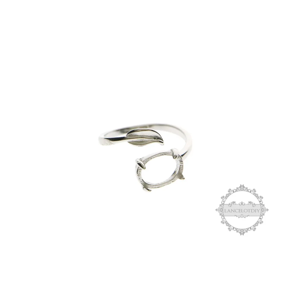 8x9mm oval simple cabochon flower leaf prong setting elegant 925 sterling silver bezel tray adjustable ring settings 1222014
8x9mm oval simple cabochon flower leaf prong setting elegant 925 sterling silver bezel tray adjustable ring settings 1222014