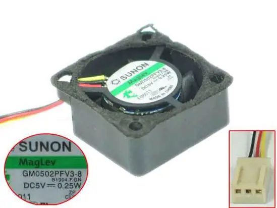 SUNON GM0502PFV3-8 B1904.F.GN DC 5V 0.25A 25x25x10 мм 3-проводной Вентилятор охлаждения сервера
SUNON GM0502PFV3-8 B1904.F.GN DC 5V 0.25A 25x25x10 мм 3-проводной Вентилятор охлаждения сервера