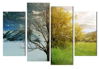 4 Panel Abstract Landscape Canvas Painting Wall Art Blue Color yellow Home Decor
4 Panel Abstract Landscape Canvas Painting Wall Art Blue Color yellow Home Decor