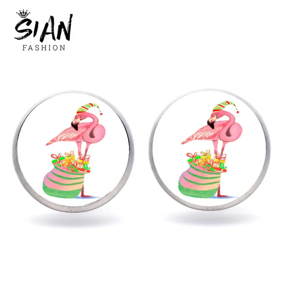 SIAN Pink Flamingo and Treasures Stud Earring Flower Jungle Tall Bird Cute Hat Sweet Glass Gem Earrings Women Girl Party Jewelry
SIAN Pink Flamingo and Treasures Stud Earring Flower Jungle Tall Bird Cute Hat Sweet Glass Gem Earrings Women Girl Party Jewelry