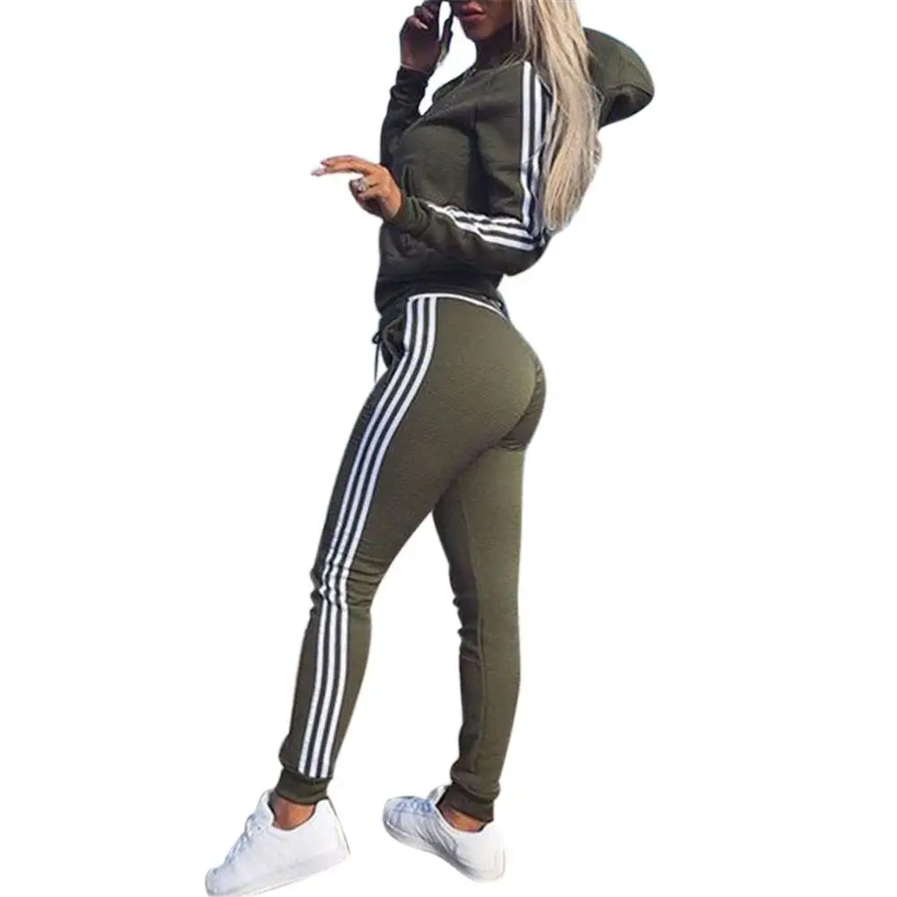 2019 Autumn Fashion Casual Women 2PCS Sets Long Sleeve Hooded Pullover Short Length Striped Solid Elastic Waist Pants
2019 Autumn Fashion Casual Women 2PCS Sets Long Sleeve Hooded Pullover Short Length Striped Solid Elastic Waist Pants