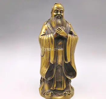 10'' copper brass carvings famous chinese educator philosopher Confucius statue
10'' copper brass carvings famous chinese educator philosopher Confucius statue