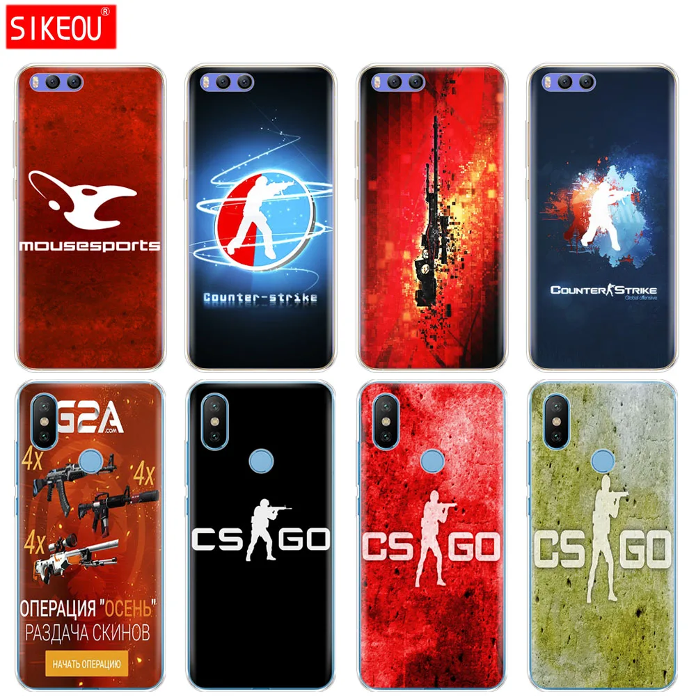 Силиконовый чехол для Xiaomi Mi 8 8SE A1 A2 5 5S 5X 6 Mi5 MI6 NOTE 3 MAX Mix 2 2S Game CSGO|Бамперы| |