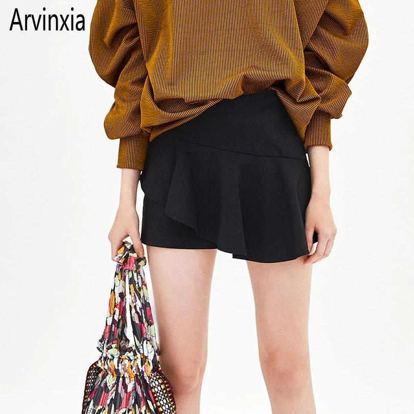 Arvinxia ZA Casual Solid High Waist Straight Woman Shorts Sexy Ruffles Slim Lady Bottoms Fashion Zipper Fly Office Ladies Shorts
Arvinxia ZA Casual Solid High Waist Straight Woman Shorts Sexy Ruffles Slim Lady Bottoms Fashion Zipper Fly Office Ladies Shorts