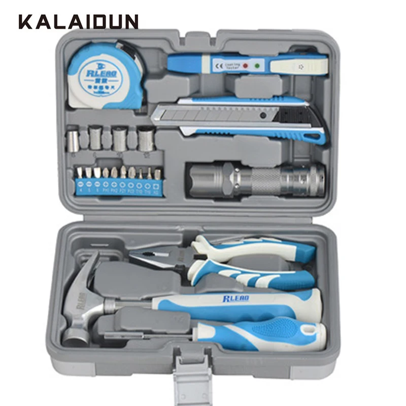 KALAIDUN Hand Tool Set 22pcs Mixed Multifunction combination Repair Household Tool Screwdriver Ratchet Wrench Sockets Hammer
KALAIDUN Hand Tool Set 22pcs Mixed Multifunction combination Repair Household Tool Screwdriver Ratchet Wrench Sockets Hammer