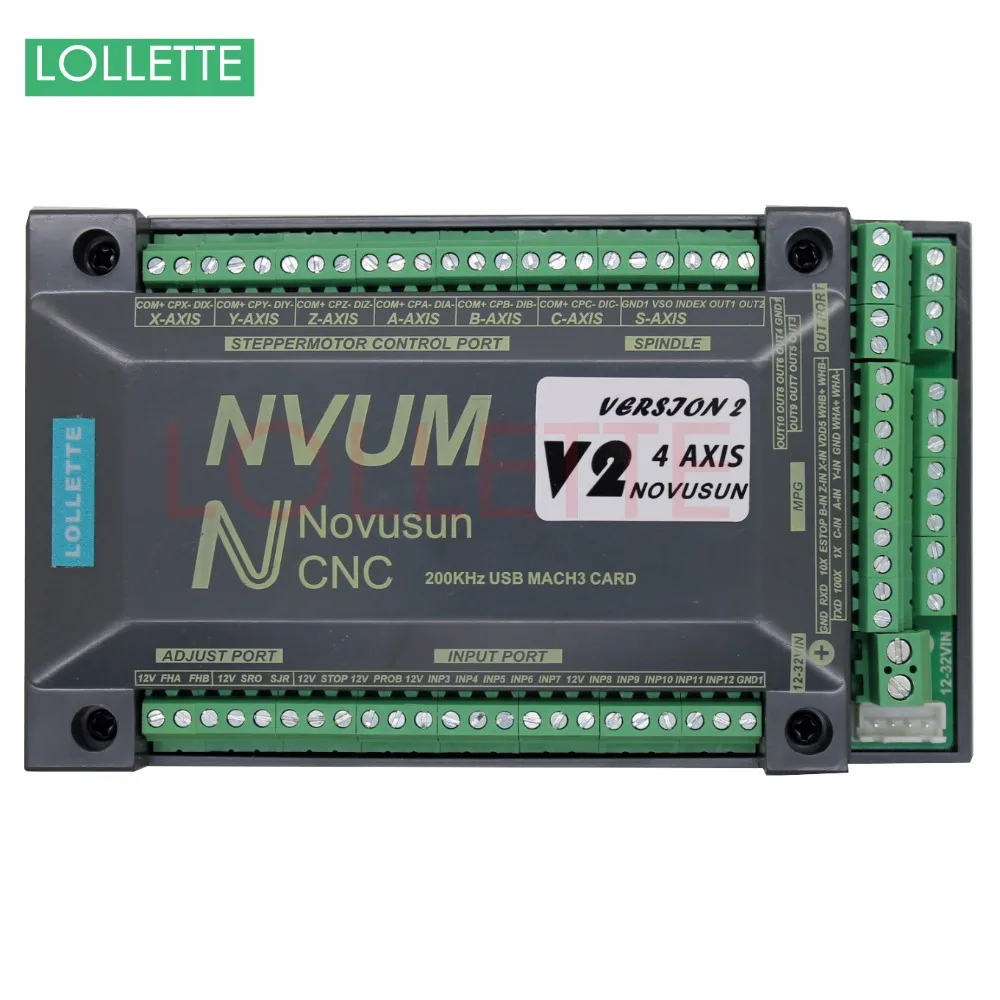 4 Axis USB Mach3 300KHZ NVUM CNC Controller Motion Control Card for Stepper Motor Servo Motor
4 Axis USB Mach3 300KHZ NVUM CNC Controller Motion Control Card for Stepper Motor Servo Motor