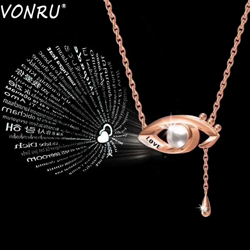 100 languages I Love You Angel Eye Pendant Necklace Memory Wedding Say Love With Eyes Clavicle Chain Necklace For Women Girls
100 languages I Love You Angel Eye Pendant Necklace Memory Wedding Say Love With Eyes Clavicle Chain Necklace For Women Girls