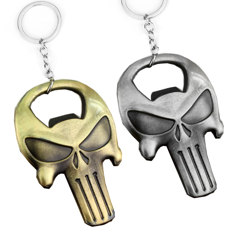 The Punisher Series Skull Bottle Opener Keychain Skeleton Mask Mental Key Ring Men's Personality Jewelry
The Punisher Series Skull Bottle Opener Keychain Skeleton Mask Mental Key Ring Men's Personality Jewelry