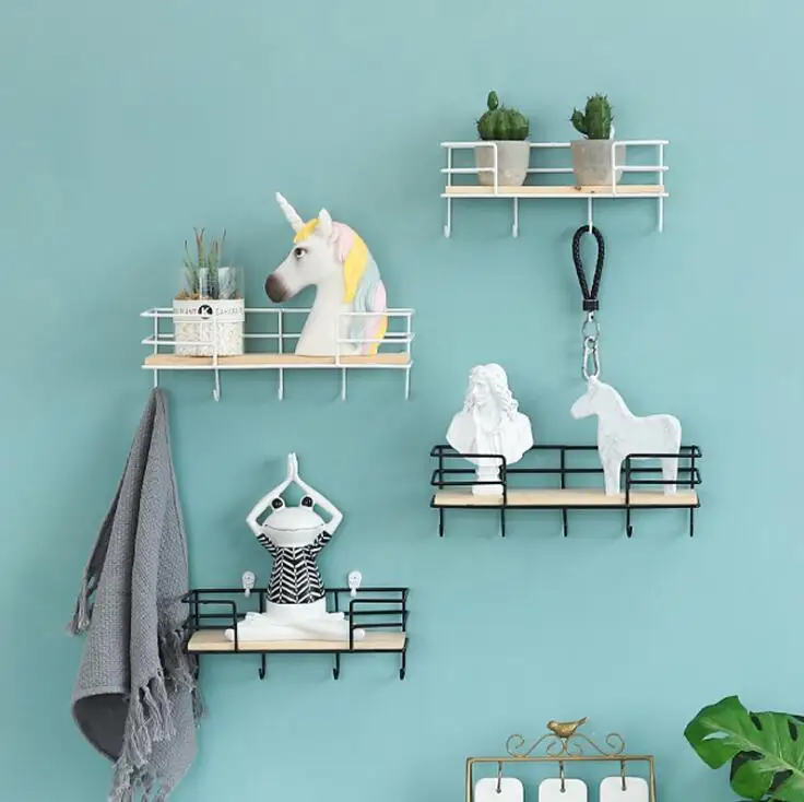Creative Wrought Iron Wall Rack Hook Wooden Board Storage Rack Wall Decoration Orgnaments Storage Basket Key Coat Hooks 04301
Creative Wrought Iron Wall Rack Hook Wooden Board Storage Rack Wall Decoration Orgnaments Storage Basket Key Coat Hooks 04301