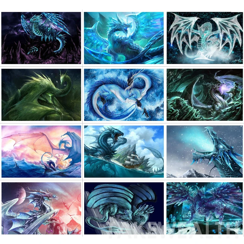 DIY Needlework, Full Diamond Painting Ice Dragon, Diamond Embroidery Ice Cone, Round & Square, Mosaic Cross Stitch Crystal
DIY Needlework, Full Diamond Painting Ice Dragon, Diamond Embroidery Ice Cone, Round & Square, Mosaic Cross Stitch Crystal