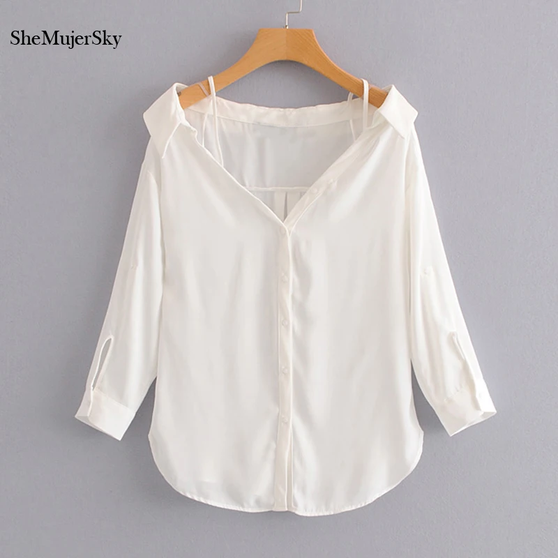 SheMujerSky Off Shoulder Long Sleeve Blouses Women White Spaghetti Strap Shirt 2018 Fashion Tops Womens blusa
SheMujerSky Off Shoulder Long Sleeve Blouses Women White Spaghetti Strap Shirt 2018 Fashion Tops Womens blusa