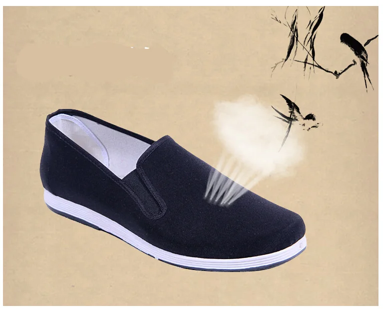 Description Picture 3 of itemTop Quality Black Cotton Shoes Vintage Chinese Kung Fu shoes Wing Chun Tai Chi Slipper Martial Art Pure Cotton Shoes