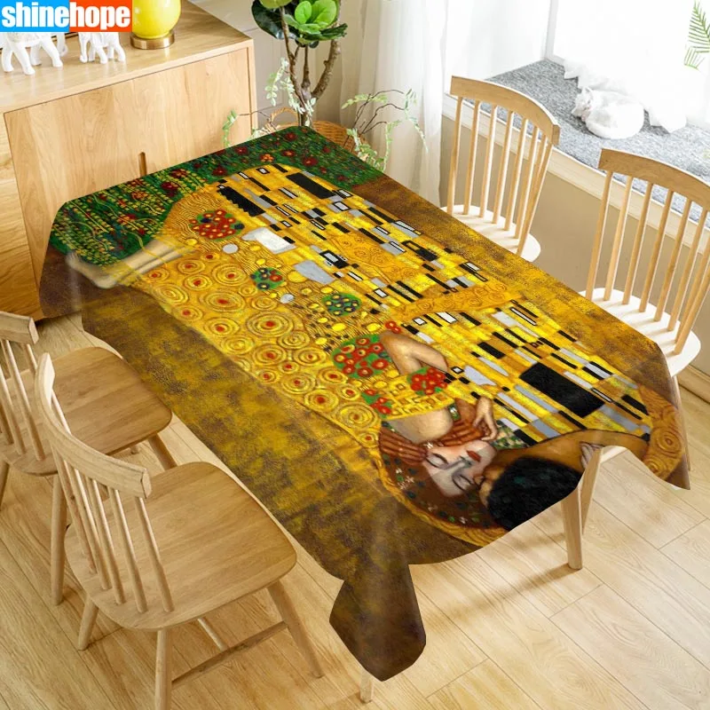 Customize Tablecloth The Kiss Gustav Klimt Oxford Cloth Dust-proof Rectangular Table Cover For Party Home Decor
Customize Tablecloth The Kiss Gustav Klimt Oxford Cloth Dust-proof Rectangular Table Cover For Party Home Decor