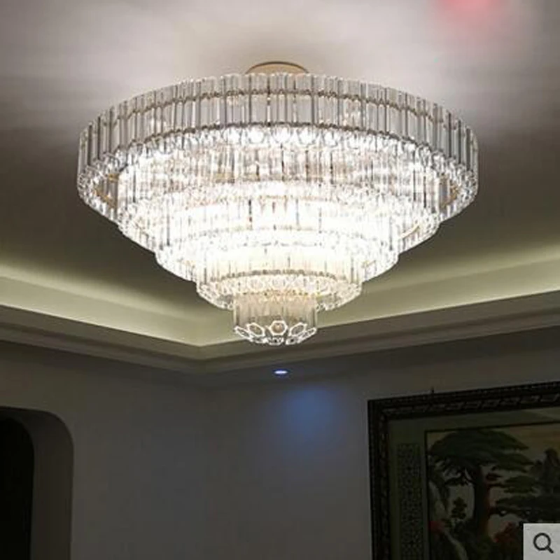 Фото Light luxury crystal chandelier post-modern minimalist atmosphere restaurant lamp designer model villa living room  Лампы и | Подвесные светильники (32891614287)