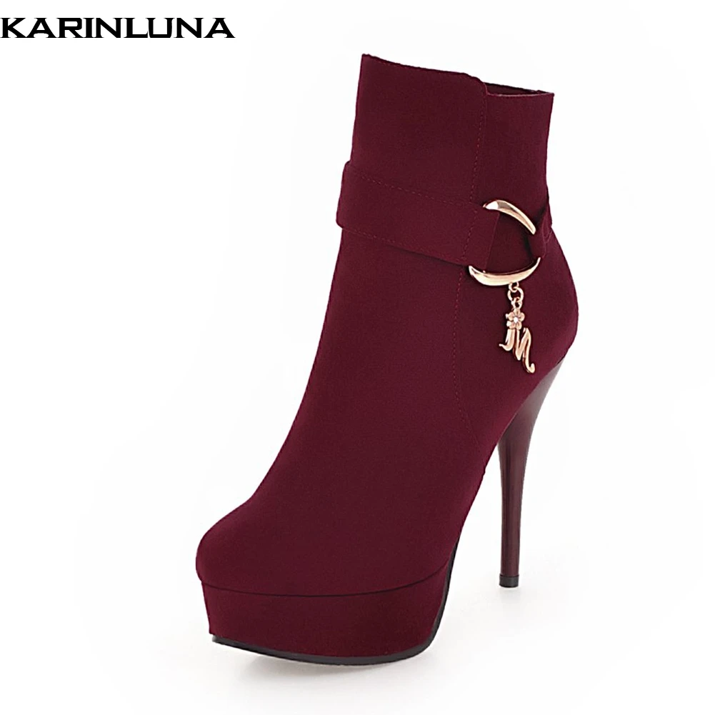 KarinLuna 2018 Plus Size 32-48 Platform Thin High Heels Women Shoes Add Fur Winter Boots Women Ankle Boots Shoes Woman
KarinLuna 2018 Plus Size 32-48 Platform Thin High Heels Women Shoes Add Fur Winter Boots Women Ankle Boots Shoes Woman