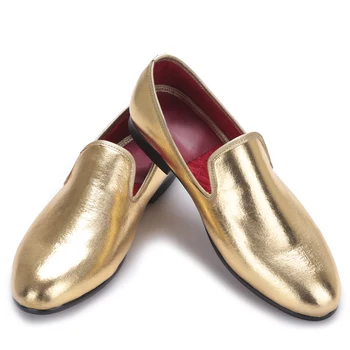 Fashion Men Flats Shoes HandMade Shiny Gold and Silver party and wedding men dress loafers Big Mocassins
Fashion Men Flats Shoes HandMade Shiny Gold and Silver party and wedding men dress loafers Big Mocassins