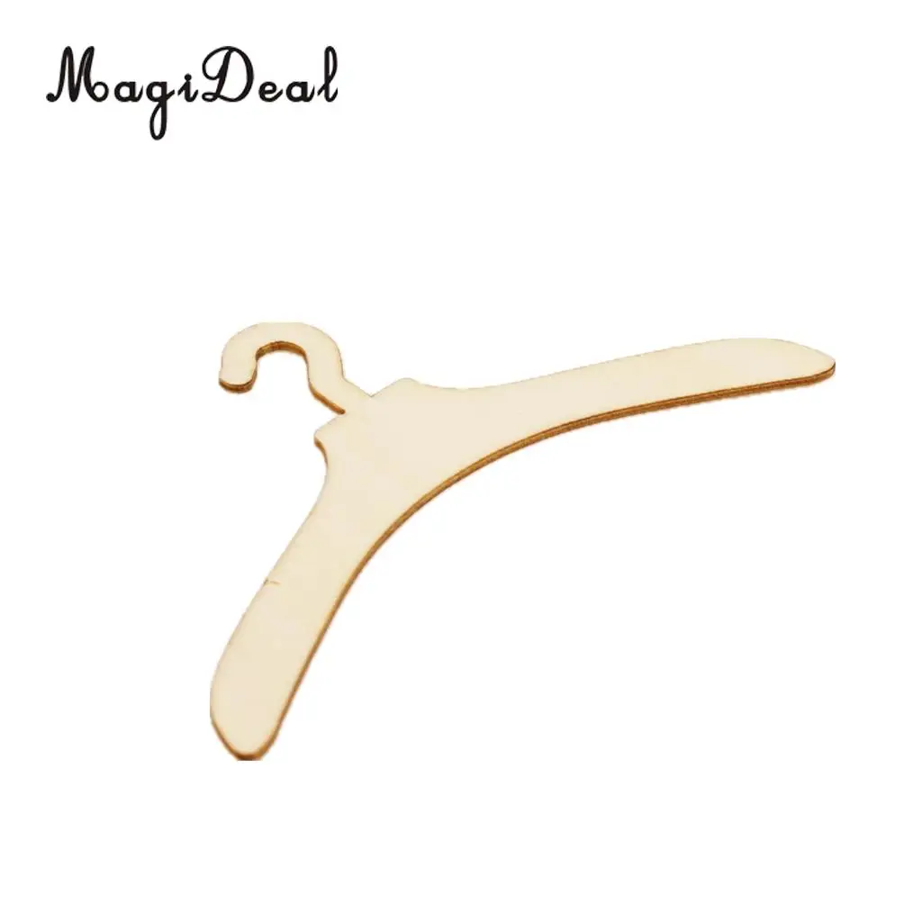 10Pcs/Set Mini Size Hangers for Baby Girl 5 Inch Doll Hangers Furniture Accs DIY Assembled Craft Dollhouse Decor 17.5 cm