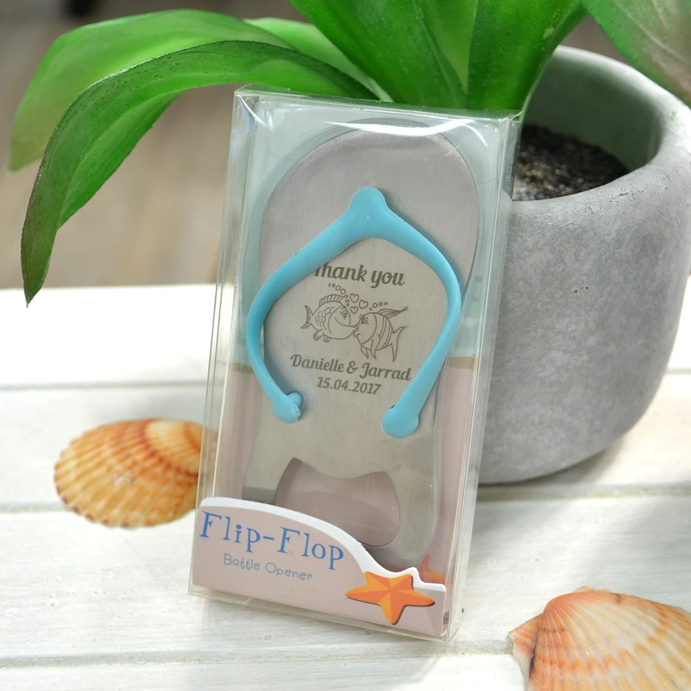 Personalized Flip-Flop Bottle Opener Beach Themed Wedding Bridal Shower Party Favor Personalized Wedding Guest Gift Set of 10
Personalized Flip-Flop Bottle Opener Beach Themed Wedding Bridal Shower Party Favor Personalized Wedding Guest Gift Set of 10