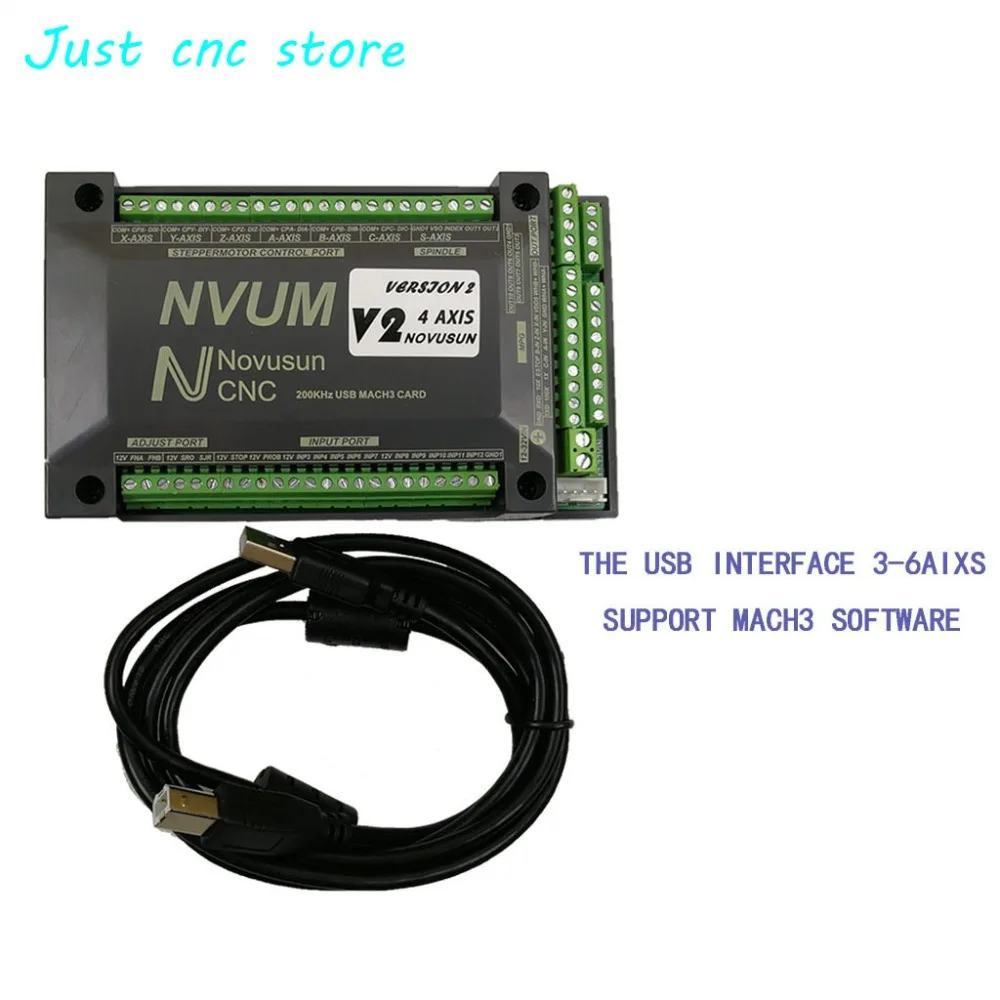 NVEM CNC MACH3 4 axis controller USB port stepping motor motion control card engraving machine speed controller dc 200KHZ
NVEM CNC MACH3 4 axis controller USB port stepping motor motion control card engraving machine speed controller dc 200KHZ