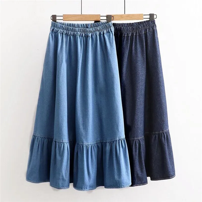 Fresh Students Beach Summer Sweet Ruffles Skirts Plus Size 6XL 7XL 2019 Women Elastic Jeans Skirts High Waist Pleated Skirts
Fresh Students Beach Summer Sweet Ruffles Skirts Plus Size 6XL 7XL 2019 Women Elastic Jeans Skirts High Waist Pleated Skirts