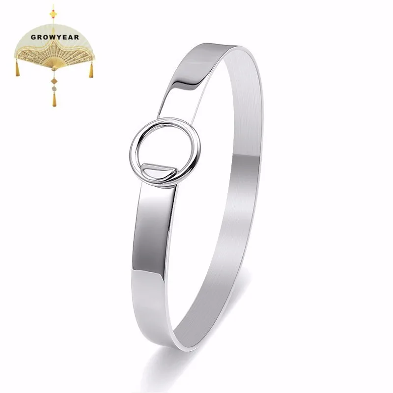 Trendy Women Jewelry Bracelets 1PC Smooth and Bright Silver Round Hook Width 7mm Brangle New Design
Trendy Women Jewelry Bracelets 1PC Smooth and Bright Silver Round Hook Width 7mm Brangle New Design