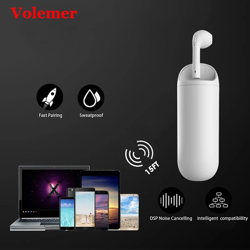 Volemer i9 Earphone Bluetooth 4.2+EDR TWS Headset Power Bank Set Mini Earbuds Headset with 3300mA Power Bank for IOS Android
Volemer i9 Earphone Bluetooth 4.2+EDR TWS Headset Power Bank Set Mini Earbuds Headset with 3300mA Power Bank for IOS Android