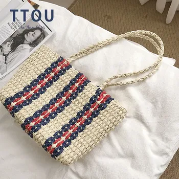 TTOU Women Handbag Summer Beach Bag Rattan Woven Handmade Knitted Straw Large Capacity Totes Casual Shoulder Bag Bohemia
TTOU Women Handbag Summer Beach Bag Rattan Woven Handmade Knitted Straw Large Capacity Totes Casual Shoulder Bag Bohemia