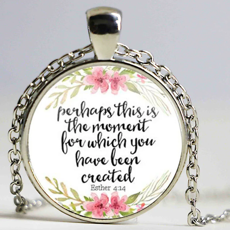 New Perhaps This is the Moment for which you have Been Created Necklace Inspirational Jewelry Esther 4:14 Christian Gifts | Украшения и