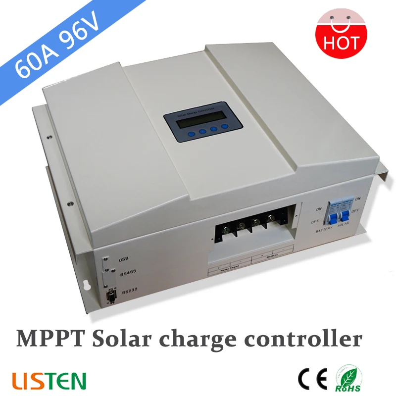 96V 60A MPPT Solar Charge Controller with LCD display
96V 60A MPPT Solar Charge Controller with LCD display