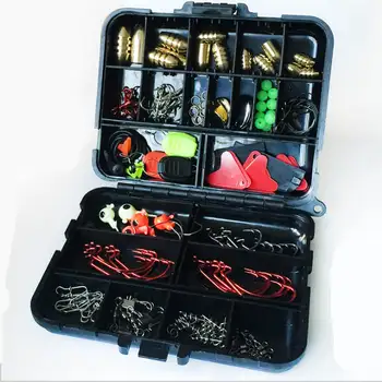 128pcs Rock Fishing Tackle Set Texas Rig Fishing Hooks Sinkers Swivels Brass Weight Box 230g 12.2x10.5x3.4cm Sea Ice Saltwater
128pcs Rock Fishing Tackle Set Texas Rig Fishing Hooks Sinkers Swivels Brass Weight Box 230g 12.2x10.5x3.4cm Sea Ice Saltwater