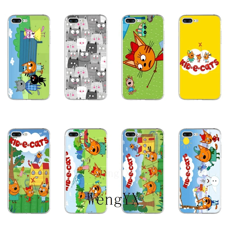 

WengYX Russia cartoon Kid E Cats poster Slim silicone Soft phone case For iPhone X 8 8plus 7 7plus 6 6s plus 5 5s 5c SE 4 4s