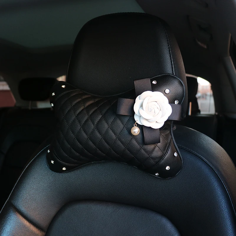 Cute Rose Flower Car Headrest Neck Pillow Leather Crystal Fashion Women Car Waist Pillow Seat Supports Cushion Car Accessories
Cute Rose Flower Car Headrest Neck Pillow Leather Crystal Fashion Women Car Waist Pillow Seat Supports Cushion Car Accessories