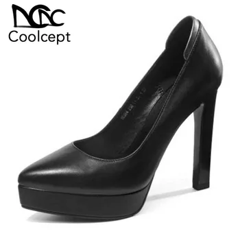 CoolCept Fashion Women Pumps Genuine Leather Platform High Heels Shoes Woman Fashion Stiletto Office Ladies Footwear Size 34-39
CoolCept Fashion Women Pumps Genuine Leather Platform High Heels Shoes Woman Fashion Stiletto Office Ladies Footwear Size 34-39