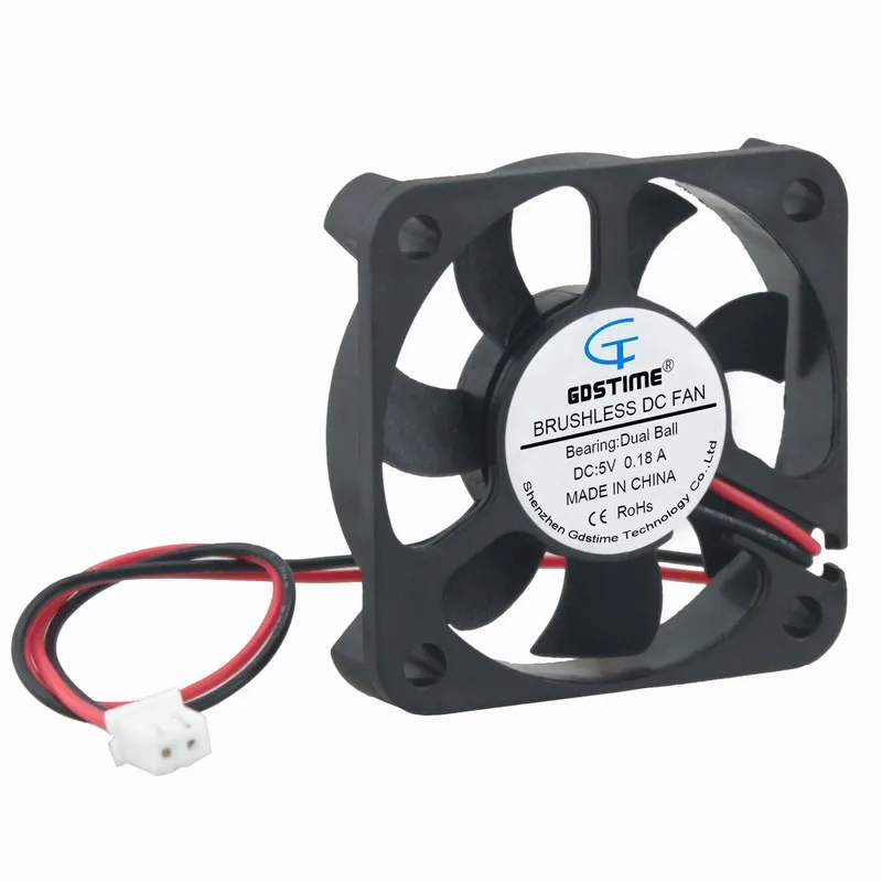 100 pcs Gdstime DC 5V 50mm x 10mm Ball Bearing 50x50mm 5010 DC Brushless Cooling Fan 5cm Small Cooler 2Pin 5010
100 pcs Gdstime DC 5V 50mm x 10mm Ball Bearing 50x50mm 5010 DC Brushless Cooling Fan 5cm Small Cooler 2Pin 5010