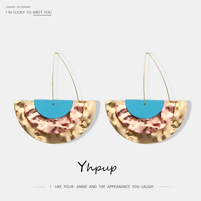 Yhpup Personality Simple Design Geometric ZA Dangle Earrings Iron Sheets Semicircle Boho Statement Jewelry for Women Beach Party
Yhpup Personality Simple Design Geometric ZA Dangle Earrings Iron Sheets Semicircle Boho Statement Jewelry for Women Beach Party
