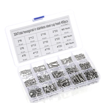 480pcs Assorted Stainless Steel Glasses Screws Set with Round Plate For Glass Electric Products
480pcs Assorted Stainless Steel Glasses Screws Set with Round Plate For Glass Electric Products