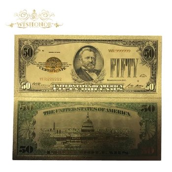 Wishonor 10pcs/lot 1928's America Gold Banknote $50 Dollar Banknotes in 99.9% Gold Plated Fake Money For Collection And Gifts
Wishonor 10pcs/lot 1928's America Gold Banknote $50 Dollar Banknotes in 99.9% Gold Plated Fake Money For Collection And Gifts