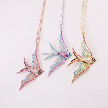 5 Strands ZYZ179-0895 New Fashion Women CZ Bird Jewelry Micro Pave Multicolor Zircon Swallow Charm Pendant Chain Necklace
5 Strands ZYZ179-0895 New Fashion Women CZ Bird Jewelry Micro Pave Multicolor Zircon Swallow Charm Pendant Chain Necklace