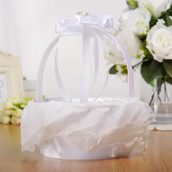 European Style Wedding Supplies White Bride Flower Basket Wholesale Lace Flower Girl Portable Decoration Flower Basket
European Style Wedding Supplies White Bride Flower Basket Wholesale Lace Flower Girl Portable Decoration Flower Basket
