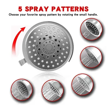 High Pressure Shower Head 4inch Anti-leak 5 Function Chrome Showerhead Swivel Ball Joint Ducha cromada BDF99
High Pressure Shower Head 4inch Anti-leak 5 Function Chrome Showerhead Swivel Ball Joint Ducha cromada BDF99