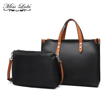 Miss Lulu 2pcs Women Fashion Shoulder Bag Handbag Ladies Synthetic Leather Large Tote Black Crossbody Messenger Bags YD1910
Miss Lulu 2pcs Women Fashion Shoulder Bag Handbag Ladies Synthetic Leather Large Tote Black Crossbody Messenger Bags YD1910