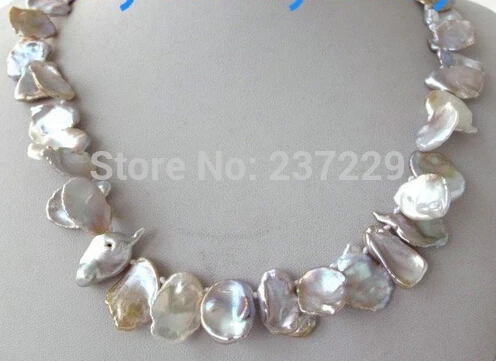 Wholesale price FREE SHIPPING ^^Lavender & Gray Reborn Keshi Keishi Petal Pearl Necklace
Wholesale price FREE SHIPPING ^^Lavender & Gray Reborn Keshi Keishi Petal Pearl Necklace