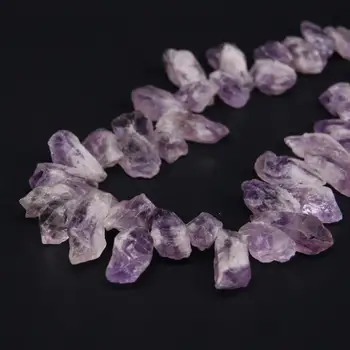 15.5"/strand Natural Raw Amethysts Freeform Nugget Point Loose Beads,Purple Crystal Top Drilled Stick Pendants Jewelry Making
15.5"/strand Natural Raw Amethysts Freeform Nugget Point Loose Beads,Purple Crystal Top Drilled Stick Pendants Jewelry Making
