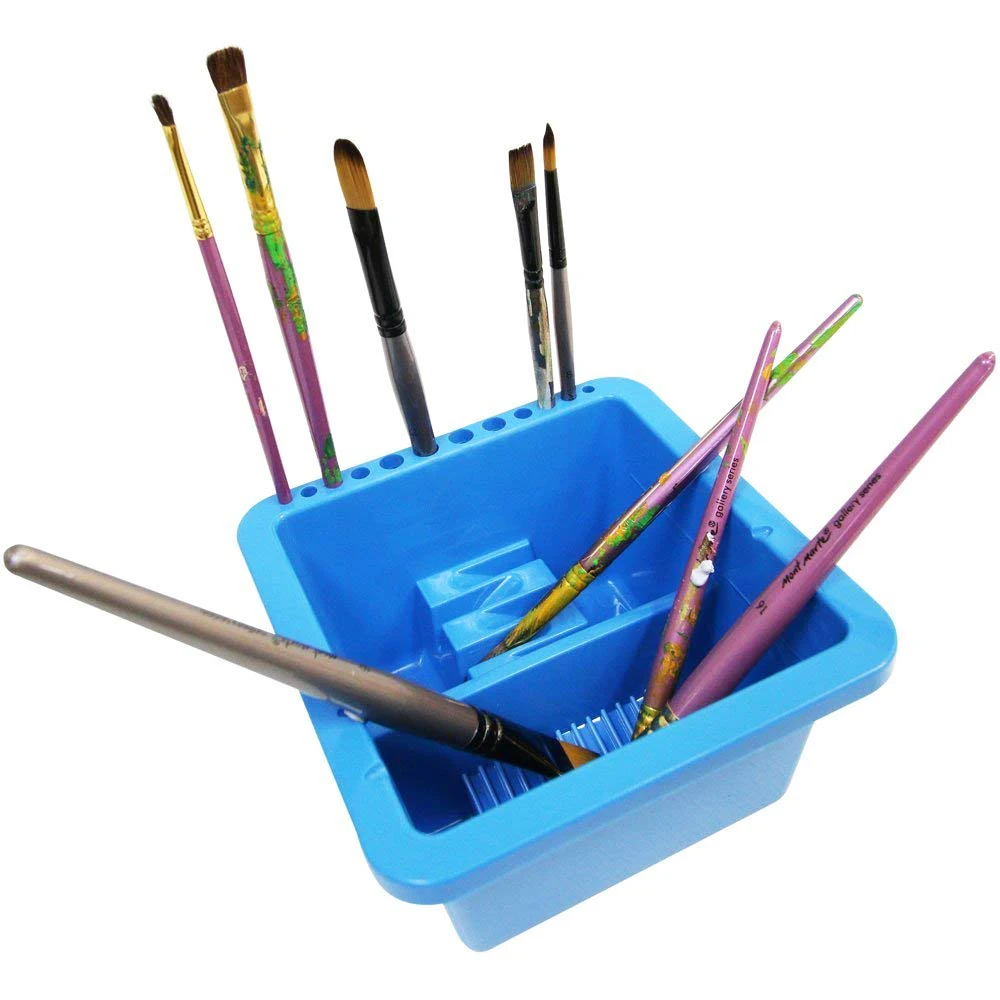 Blue Double Compartment 12 Hole Multi-Function Plastic Brush Washer Box Easy Cleaning Drying For Acrylic & Watercolor Painting
Blue Double Compartment 12 Hole Multi-Function Plastic Brush Washer Box Easy Cleaning Drying For Acrylic & Watercolor Painting