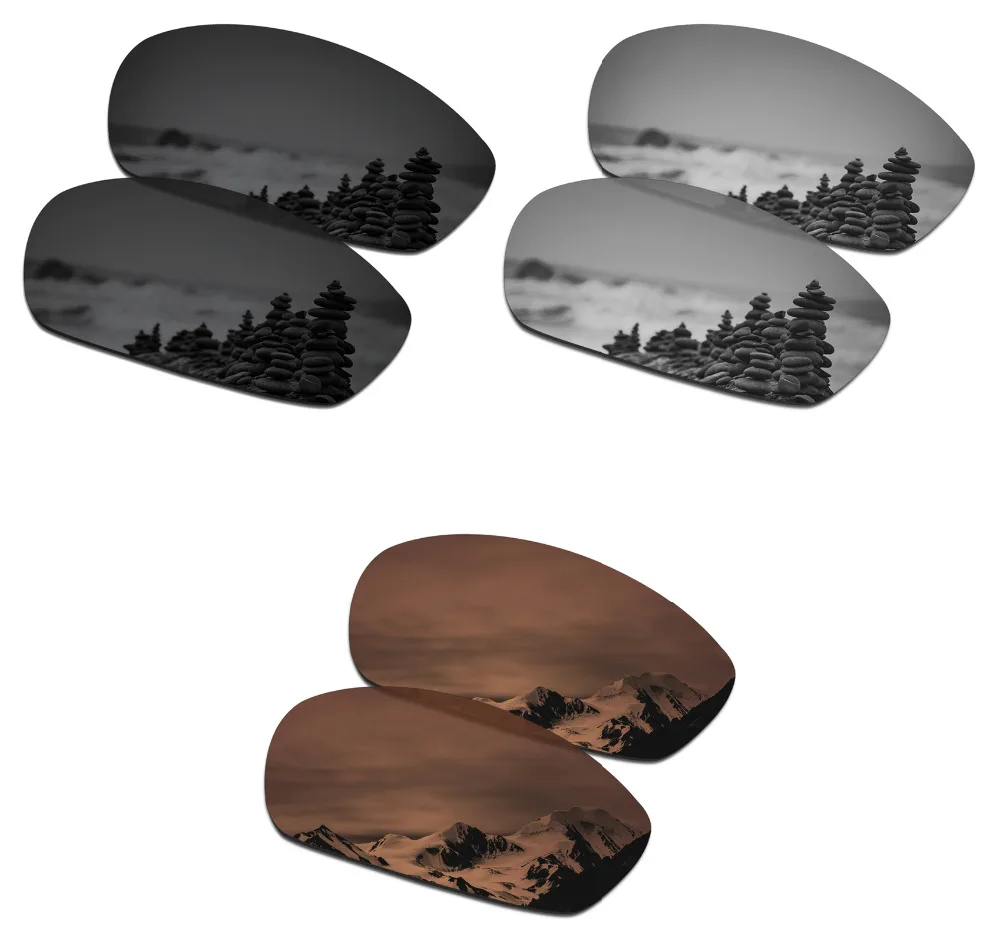 SmartVLT 3 Pairs Polarized Sunglasses Replacement Lenses for Oakley Blender Stealth Black and Silver Titanium and Amber Brown
SmartVLT 3 Pairs Polarized Sunglasses Replacement Lenses for Oakley Blender Stealth Black and Silver Titanium and Amber Brown